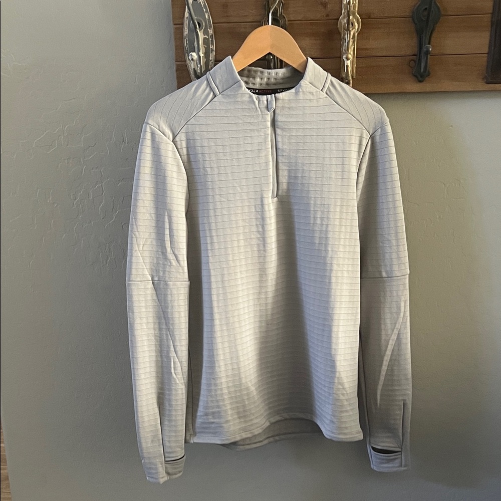 Spyder Men’s Light Gray Quarter-Zip Long Sleeve Shirt